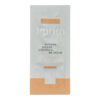ПРОБНИК ВВ-крем с экстрактом центеллы PURITO Seoul Wonder Releaf Centella BB Cream №13 Neutral Ivory, 1 мл