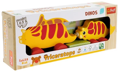 Дерев'яна іграшка Trefl Динозавр – Трицератопс (61745) (5900511617450)