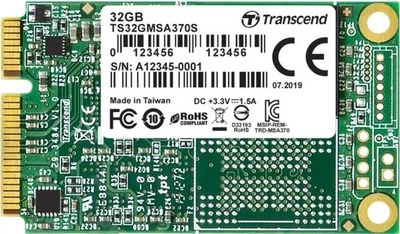 SSD диск Transcend 370S 32GB mSATA SATAIII MLC NAND flash (TS32GMSA370S)