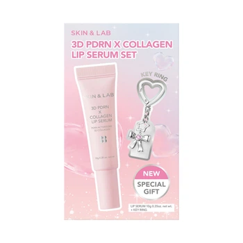 Сироватка для губ з PDRN та колагеном + брелок-тримач SKIN&LAB 3D PDRN × Collagen Lip Serum Set, 10 г