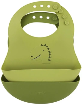 Śliniak z zapięciem Trixie silikonowy Zielony 2 szt 2610373 (5400858964182)