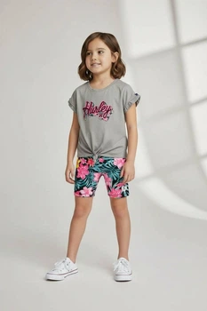 Костюм (туніка + шорти) Hurley 5/6 років 110-116 см Сірий