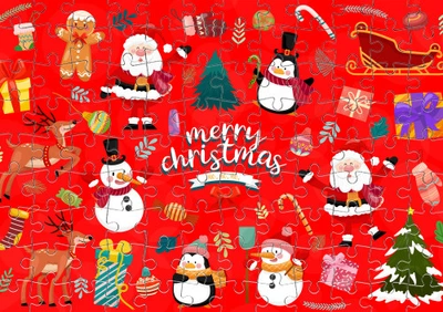 Пазл Із Маленькими Елементами Merry Christmas Art Розмір A4