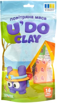 Набор для творчества Strateg U'DO Clay 16 шт Голубой (ROZ-UDO-30879-2) (2999995996390)