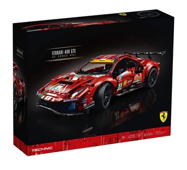 Конструктор машинка Technic Ferrari 488 GTE AF Corse на 1677деталей, маштаб 1:10 Феррарі червона Корса