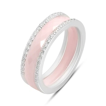 Серебряное кольцо с керамикой, вес изделия 5,13 гр (60002333)
