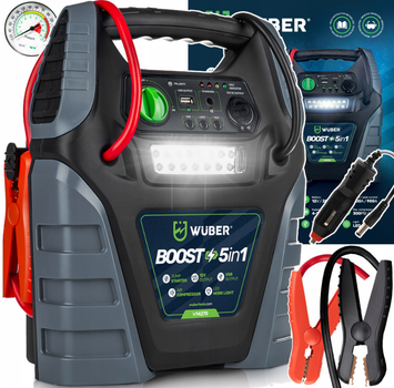 Пусковое устройство (Бустер) c компрессором 5в1 12V 20Ач Wuber