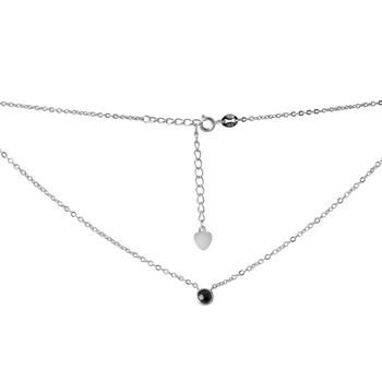 Серебряное колье с фианитами, вес изделия 2 гр (2068358)