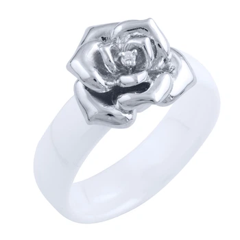 Серебряное кольцо с керамикой, вес изделия 6,17 гр (1734452)