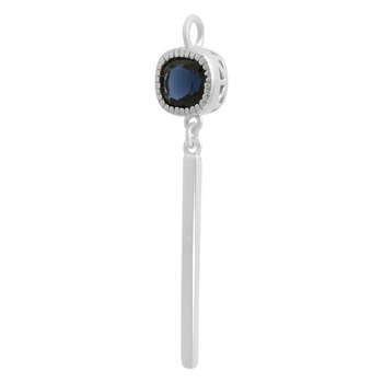 Серебряная подвеска с сапфиром nano 0.93ct (2194989)