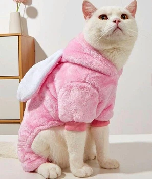 Костюм для котов (кошек) флисовый Зайка 2XL Розовый