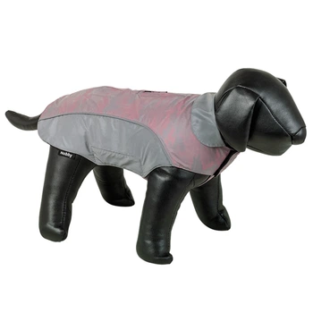 Светоотражающее утепленное пальто для собак Tisin Dog Coat Nobby Серый 32 см