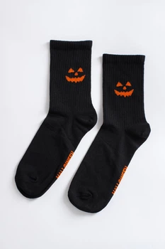 Чоловічі бавовняні шкарпетки з тематичним принтом Halloween Giulia MS3 HALLOWEEN STRONG 2501 43/46 Black, високі чоловічі шкарпетки