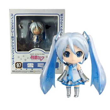 Аніме фігурка нендороїд Vocaloid Вокалоїд Miku Hatsune Snow Хацуне Міку 097, рухома, 10 см (VOC 0050)