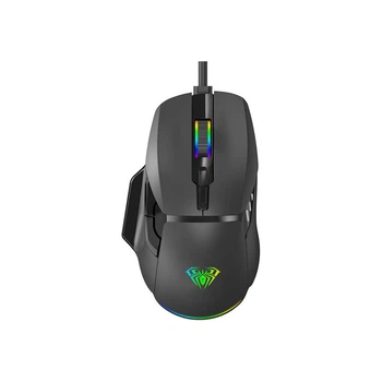 Компьютерная мышь Aula F815 Wired 1200-12800 dpi RGB 7 кнопок USB 1.5 м Кабель Чёрная (6948391214344)