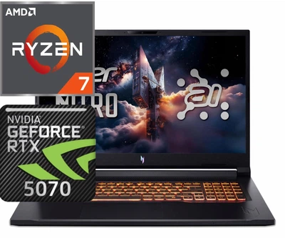 Ноутбук (2026) Acer Nitro V17 AI Ryzen 7-260/ 64GB / 1TB/ RTX5070 / 17.3" 165Hz