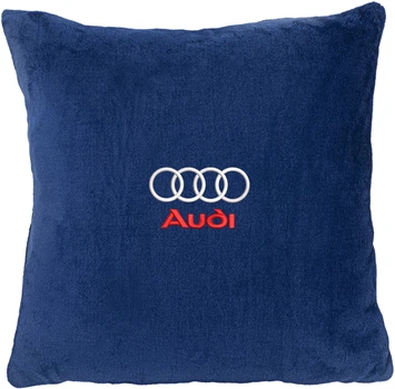 Подушка декоративная Evatech Audi Синяя с вышивкой 35х35 см (MPCSSLV003)