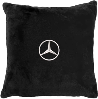Подушка декоративная Evatech Mercedes-Benz Черная с вышивкой 35х35 см (MPCSSBV016)