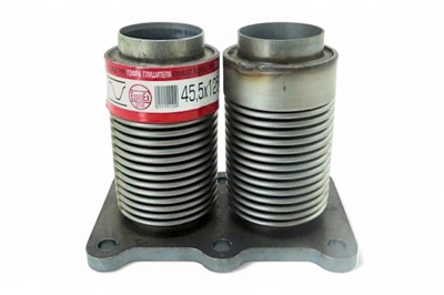 Гофра глушителя 2-гофры 45,5х125 1.6 с фланцем AUDI A3; VW GOLF IV; BORA ; SKODA Octavia VW445-125