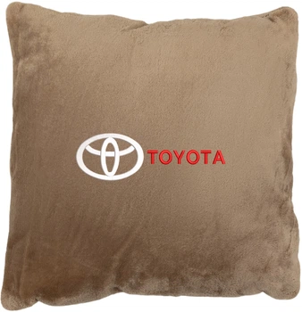 Подушка декоративна Evatech Toyota Бежева з вишивкою 35х35 см (MPCSSIV031)