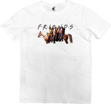 Футболка Преміум Чоловіча Friends 4 Розмір Xl Білий