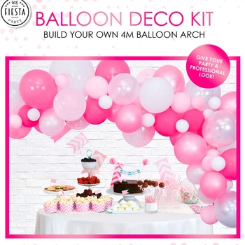 Girlanda balonowa Globos 71 szt Różowa (5712735020554)