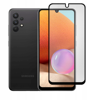 Защитное стекло матовое для телефона Samsung Galaxy A32 4G (SM-A325F) противоударное полноэкранное черное