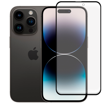 Защитное стекло матовое для телефона Apple iPhone 14 Pro противоударное полноэкранное черное