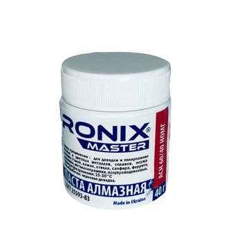 Алмазная паста по металлу АСН зерно 60/40 НОМГ 40г красная RONIX master