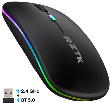 Мышь RZTK Mouse RGB Dual-mode Wireless/Bluetooth Black (MDM4)