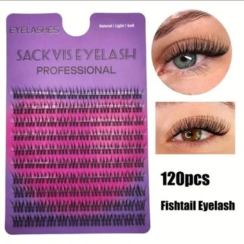 Кластерні накладні вії Sackvis Eyelash Professional хвіст русалки 120 шт