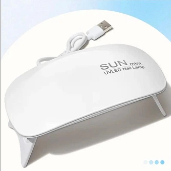 USB Лампа для маникюра SANmini UV/LED 6 светодиодов 3.6 W белая