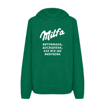Худі жіноче з принтом ТiШОТКА Milfa витримана Milka M Зелений (1084856901)