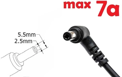 Dc кабель для блока питания 5.5x2.5mm (7a) (1.5m) (A class) 1 день гар.