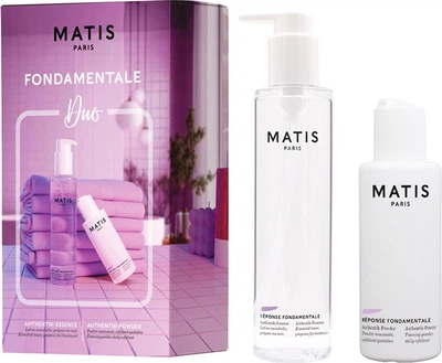 Zestaw do pielęgnacji twarzy Matis Reponse Fondamentale Authentik Puder oczyszczający delikatny 50 g + Tonik oczyszczający 200 ml (3579209010280)