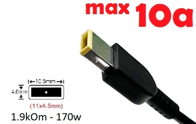 Dc кабель для блока питания Square tip 11.0x4.5mm (+pin) (10a) (1.2m) (A class) 1 день гар.