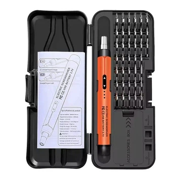 Електрична викрутка RIAS TK-S001H з реверсом і 38 бітами USB Type-C Orange (3_07471)