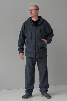 Спортивный мужской зимний костюм Olis-style Теди 54 Графитовый (ROZ660106211)