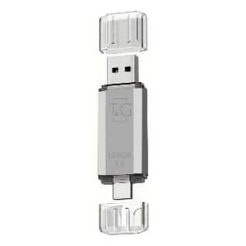 Флешка T&G 009 128GB USB+Type-C 3.0 Star срібло