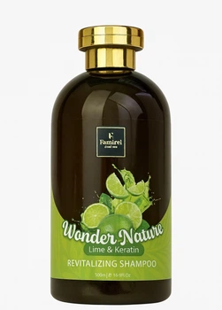 Восстанавливающий шампунь Famirel Wonder Nature Лайм и Кератин 500мл