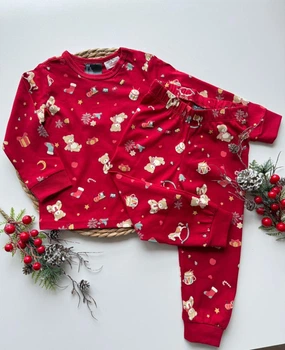 Пижама Новогодняя детская H&M 80 см красная