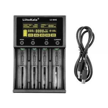 Зарядне Li-ion LitoKala Lii-M4S для 4 елементів 10440-26650 Ni-Mh, Li-Ion, Li-Fe від Type-C