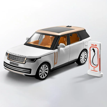 Модель машини Range Rover з електрозарядкою у масштабі 1:20, оснащена світловими ефектами та рухомими деталями
