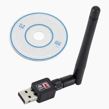 Сетевой WiFi адаптер USB 300 Мбитс для ноутбука и ПК 2.4 ГГц внутренняя антенна LV-UW 10-2DB