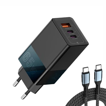 Сетевое зарядное устройство GaN5 Pro 65W 20V USB‑C Power Delivery, быстрая зарядка, для телефона, планшета, ноутбука + кабель Type C 100W в подарок