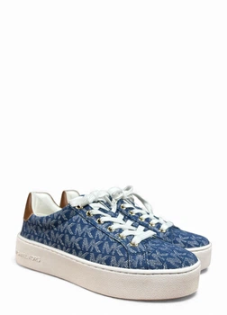 Женские кеды Michael Kors Poppy Lace Up MK Sig Denim JQD SM (49F2POFS1Y), Размер 36,(US 5.5M), стелька 23 см, Синий