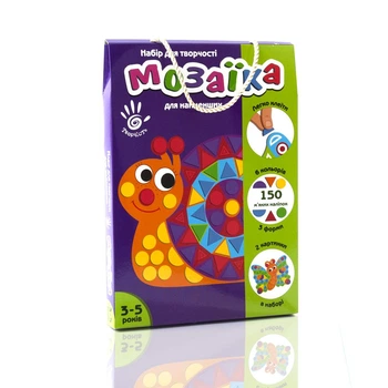 Набор для детского творчества Vladi Toys "Мягкая фигурная мозаика. Улитка" VT4511-01