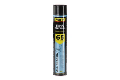 Пена монтажная профессиональная Всесезонная 65л 850мл UNIFIX