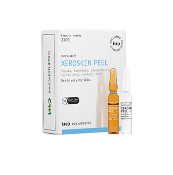 Пилинг с энзимами и кислотами для сухой кожи Innoaesthetics Xeroskin Peel, 2 ампулы по 2 мл