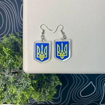 Бижутерия Акриловые Серьги Герб України